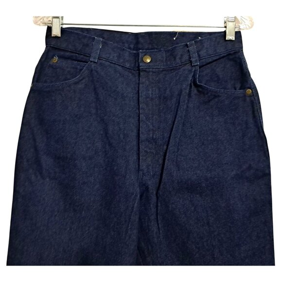 Vintage Eddie Bauer NOS Mom Jeans High Waist Navy Sz 16 30x32 Deadstock - Picture 7 of 9